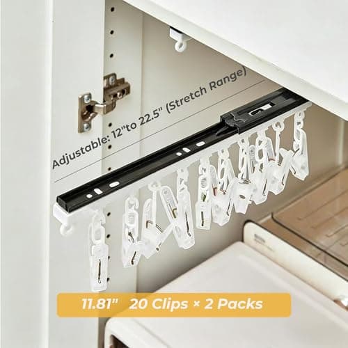 2 Pack No-Drill Wall-Mounted Baseball Hat Organizer, Hat Storage Rack Holds Up to 20 Caps, Hat Holder with 10 Damage-Free Clips & Metal Slide Rails, Modern Hat Rack for Closet, Bedroom & Entryway - Thumbnail 3