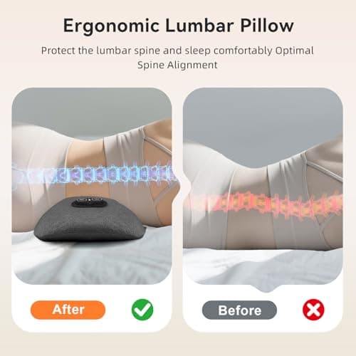 3 in 1 Lower Back Massager - FSA Eligible HSA Eligible,Triple Fusion Back Massager with Heat,Vibration,Airbag Traction Spine Massager for Lower Back Pain Relief,Deep Tissue Relaxation HSA Items - Thumbnail 6