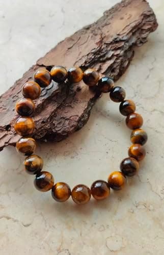 FUDIDU Gold Tiger's Eye Bracelet for Unisex | Approximately 7Inch Adjustable 3/8 Inch Bead Dainty Bracelets Stack | Friendship Gifts for Women & Men, Friendship Gifts for Her, Stackable Bracelet 10MM - Thumbnail 3