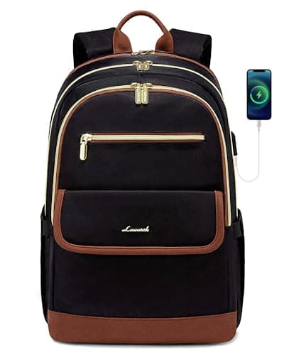 LOVEVOOK Laptop Backpack for Women,15.6 Inch Fashion Travel Backpack with USB,Large Capacity Backpack Purse,Water-resistant fits College Work Business Travel - Image 1