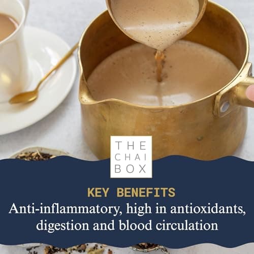 The Chai Box Loose Leaf Ginger Fennel Tea - Vegan & Gluten Free | Caffeinated Black Tea made with Candied Ginger, Cardamom & Fennel (Pack of 1) 2.5 oz | Makes 25 Cups | Small Batch Loose Leaf Tea with Whole, Premium Spices - Thumbnail 6