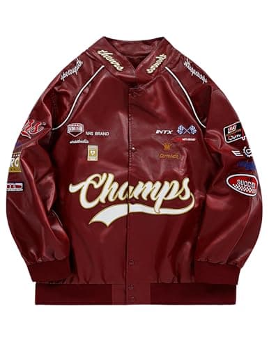 Aelfric Eden Faux Leather Jacket Oversized Racing Motorcycle Jackets Moto Coats Unisex Trendy Streetwear Jacket - Image 1