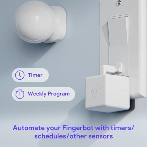 ORYZIC Fingerbot Plus (Bluetooth) Smart Button Pusher – No-Wire Smart Switch with App, Timer & Touch Control, Alexa & Google Home Compatible with ORYZIC Tuya Bluetooth Hub, Rechargeable - Thumbnail 6