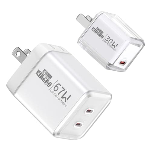 USB C Charger Block,GaN PD 3.0 67W 30W Fast Charging Wall Charger,Compact PD/PPS for Laptops MacBook Air/Pro,Dell XPS 13,HP,iPad Pro/iPhone 17/16/15 Pro Max,Galaxy S25/S24,Support 65W 60W 45W [2-Pack] - Image 1