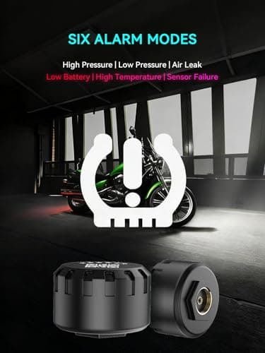 Hyphoon Motorcycle Tire Pressure Monitoring System, Bluetooth TPMS for Motorcycles – Real-Time Tire Pressure & Temperature Monitor with Dual External Valve-Stem Sensors, Waterproof Wireless TPMS - Thumbnail 6
