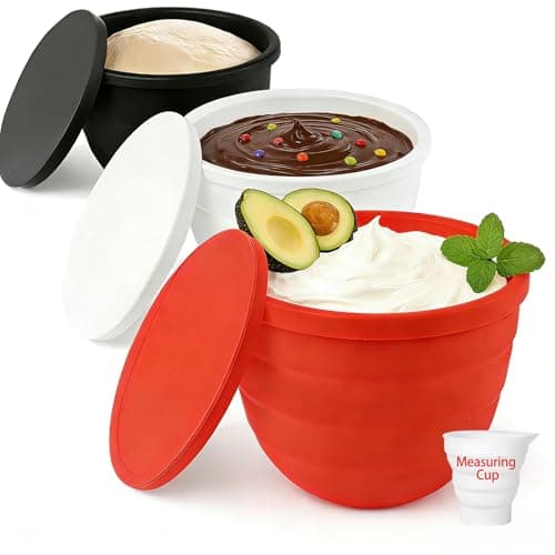 Kitchen Aid Silicone Bowl Insert,Foldable 5qt Silicone Liners for Kitchenaid Mixer Accessories and Attachments,Dishwasher Safe-Food Grade,Silicone Kitchen Aid Bowl Liners for Baking(3 Pack)