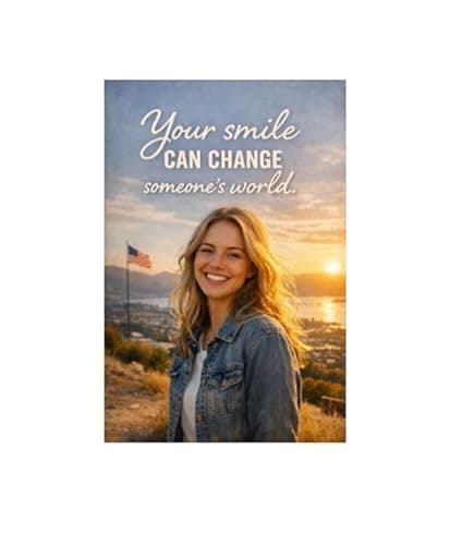 Your Smile Can Change Someone's World Metal Tin Sign Inspirational Quote Motivational Wall Decor 8x12 Inch Iron Art Plaque Sunset Landscape Positive Decor
