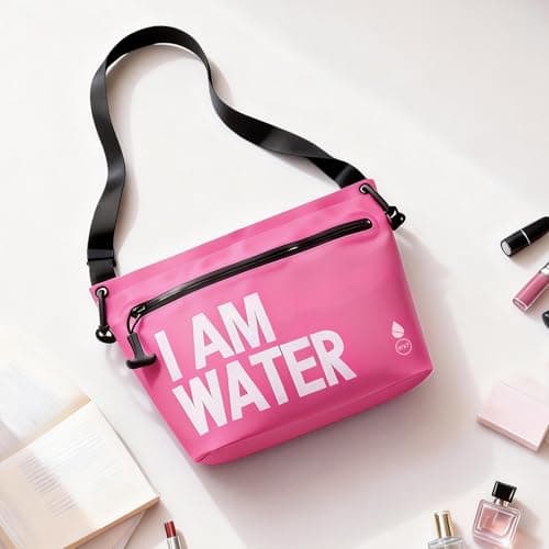 UOEPOWA 6L Water-Resistant Travel Pouch, Splashproof Zipper Toiletry Bag, Lightweight Splash-Resistant Organizer for Beach, Pool, Travel Essentials Pink - Thumbnail 3