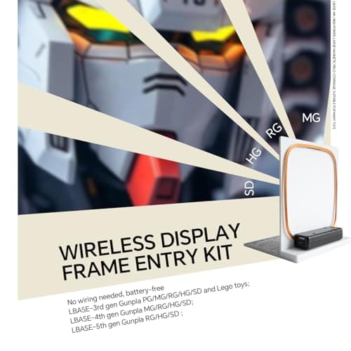 LBASE Wireless LED Light Set Compatible for Gundam PG MG RG HG MGSD Q Models, Wireless Induction LED Lamp Beads, Model Add Lights (LBASE-4th & Display Stand) - Thumbnail 6