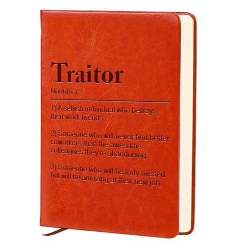 QDWXDEL Difference Maker Gift,A5 Hardcover Leather Journal for Women, Employee Appreciation Gifts Journal Notebook for Work,Social Worker Gifts (Traitor) - Image 1