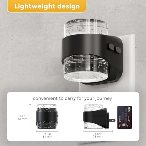 L LOHAS LED Night Light, Bubble Night Lights Plug into Wall, 3000K/4000k/5000K Adjustable Color Temperature Night Light,Dimmable Nightlights with Dusk to Dawn Sensor for Rooms Bathroom Hallway - Thumbnail 3