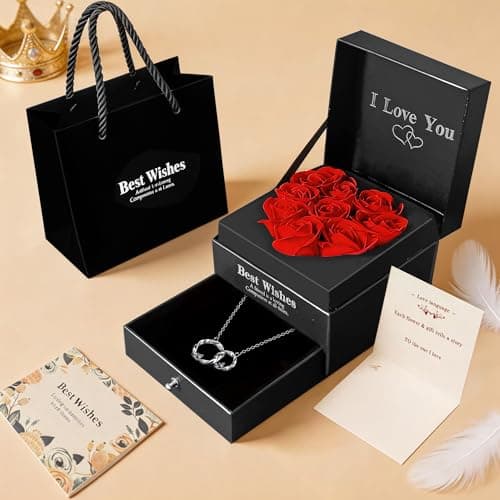 YBNGSMK Sterling Silver Interlocking Circles Necklace, Premium High-End Silver Jewelry with Luxury Packaging, Perfect Sister Birthday Gifts for Big & Little Sister - Thumbnail 3