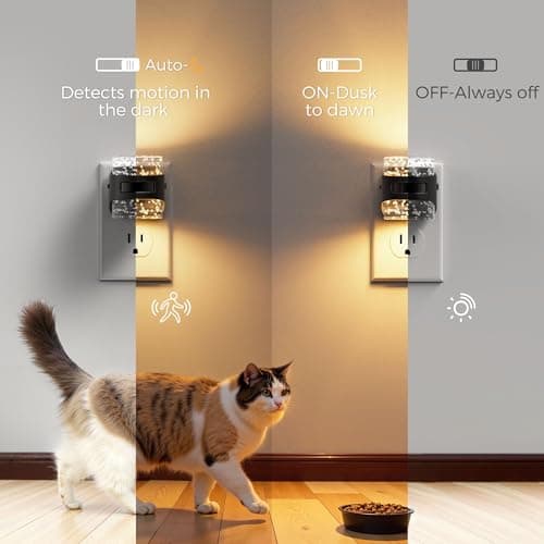 L LOHAS LED Motion Sensor Night Light, Bubble Night Lights Plug into Wall,5CCT Color Temperature Change Night-Light,Dimmable Nightlights with Dusk to Dawn Sensor for Rooms Bathroom Hallway - Thumbnail 3