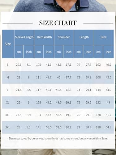 Hardaddy Men's Business Casual Polo Shirt with Pocket Short Sleeve Work Tops with Collar Contrast Color Basic Pullover Tee Slim Fit Green XXL - Thumbnail 6