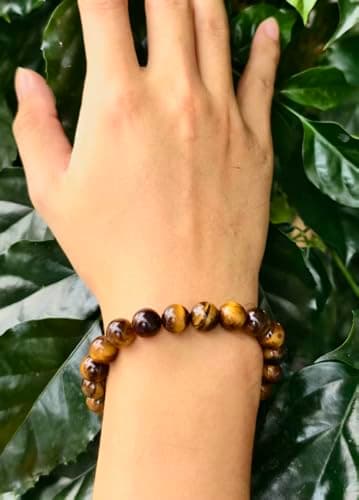 FUDIDU Gold Tiger's Eye Bracelet for Unisex | Approximately 7Inch Adjustable 3/8 Inch Bead Dainty Bracelets Stack | Friendship Gifts for Women & Men, Friendship Gifts for Her, Stackable Bracelet 10MM - Thumbnail 4