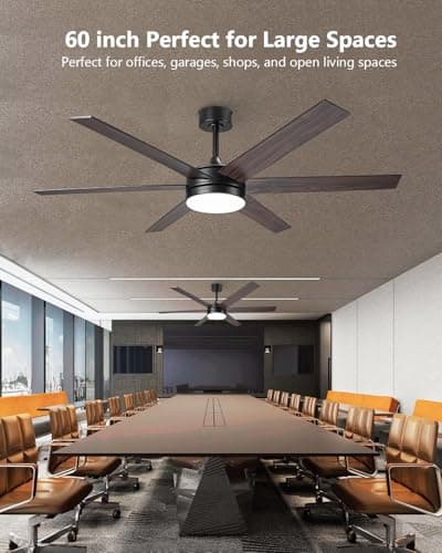 CalorHoga 60 Inch Large Ceiling Fan with Lights, Remote Control & APP - Thumbnail 2
