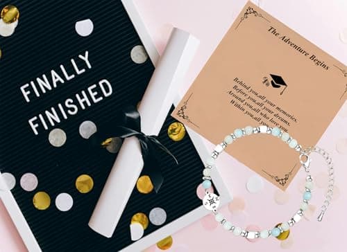 Ediseng Graduation Compass Bracelet for Her,Class of 2025,Personalized Graduation Gifts for High School/College/Masters Degree/Nurse/8th Grade/5th Grade/Middle School (amazonite) - Thumbnail 2