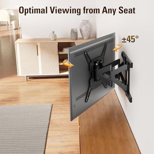 Mounting Dream Ultra Slim Full Motion TV Wall Mount, Low Profile Articulating TV Mount for 26 to 75 Inch TVs - Smooth Extension, Swivel, Tilt, Fits 16" Studs, Max VESA 400x400mm, Holds 88lbs - Thumbnail 3