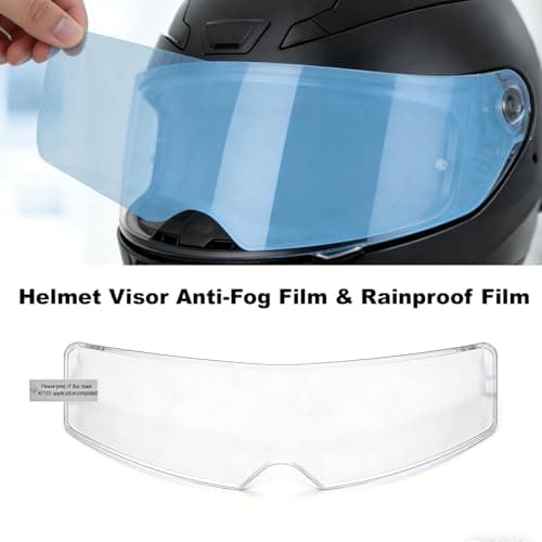 Universal Motorcycle Helmet Visor Anti-Fog Film & Rainproof Film - 2 PCS Large Version for Motorcycle Helmet Lens, Ultra HD Helmet Shield Films, Easy Installation without Glue Residue - Thumbnail 2