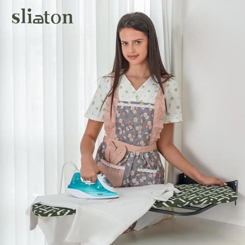 Slieton Wall-Mounted Steel Farme Folding Ironing Board, 36.5 x 12 inches, 180° Rotating, Space-Saving Design - Thumbnail 6