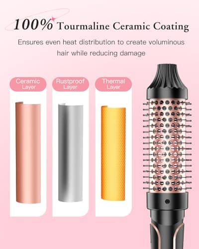 BESTOPE PRO 5 in 1 Curling Iron, Curling Wand Set with Negative Ion Thermal Brush and 4 Interchangeable Ceramic Curling Irons (0.35“-1.5”), Fast Heating Crimper Hair Tool in All Hair Type, Women Gifts - Thumbnail 4