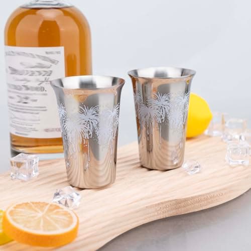 TJ Stainless Steel Metal Cups, Color Changing Stainless Steel Drinking Cups, Reusable Party Cup, Set of 1, 5 oz - Thumbnail 4