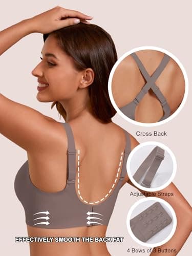 COCOMARTS Jelly Bras for Women No Underwire Full Coverage Push Up Bra Wireless Seamless Bra Comfortable Tshirt Bralettes Coffee Small - Thumbnail 5
