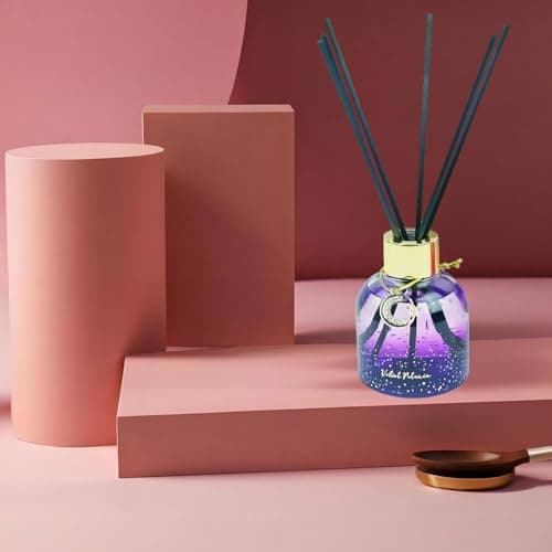 Reed Diffuser Set, Pretty Valley Home Diffuser 80Ml / 2.7 fl OZ Gift Box - Includes Reed Diffuser Sticks, Long Lasting Fragrance Oil and Glass Bottle for Office Living Room Decor (Velvet Petunia) - Thumbnail 2