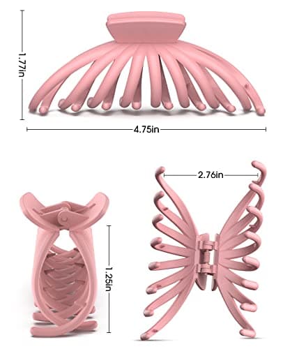 Hair Clips for Women - OPAUL Matte Nonslip Large Hair Claw Clips for Thick and Thin Hair, 4.7 Inch Strong Hold Big Hair Clips Fashion Hair Styling Accessories Christmas Gifts for Women Girls - Thumbnail 4