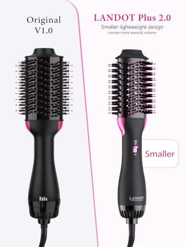 One-Step Hot Hair Blow Dryer Brush, Easy Salon-Style Blowouts, Less Frizz, More Shine, 3 Temps 2 Speeds, 60mm Barrel - Thumbnail 5
