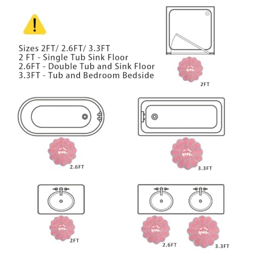 Shovagy Trippy Happy Face Rug Cool Rugs Tufted Quick Dry Bath Mats for Bathroom Non Slip Bath Mat Water Absorbent 3.3FT Pink Bathroom Rugs Halloween Gothic Ghost Skull Horror Decor Carpet - Thumbnail 2