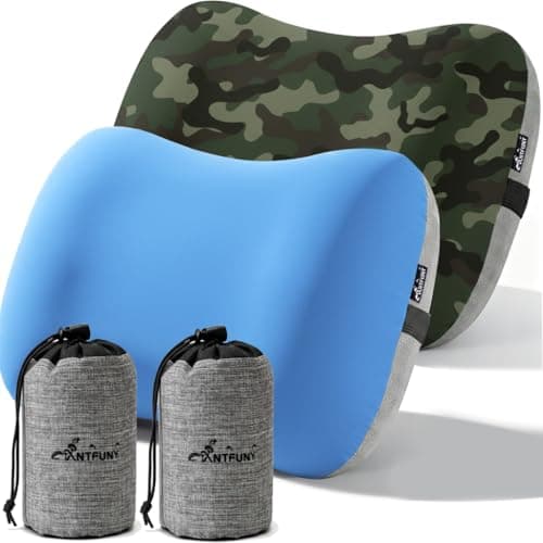 2 Packs Inflatable Neck Pillow for Travel Camp Beach Cruise Essentials Carnival Ship Must Have Deployment Accessories Airplane Attendant Stuff Travel Sheet Cute Small Safety Packable Flight Needs