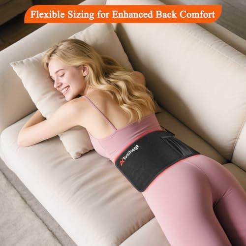Red Light Therapy for Body, 3 in 1 LED Bead 660nm 850nm 16" Infrared Red Light Therapy Belt Wrap Pad for Back Shoulder Waist Stomach Knee Muscle - Thumbnail 2