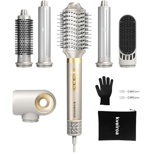 6 in 1 Hot Air Brush & Hair Dryer–High-Speed Hair Dryer Brush with Auto Wrap Curlers, Hot Air Styler Wrap Fast Drying & Frizz-Free Styling, No Heat Damage, Volumizing with Travel Bag - Image 1