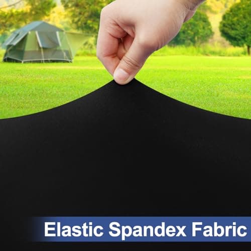 homing 6 Foot Rectangle Spandex Tablecloths, Stretch Elastic Fitted Table Cover, Washable Fabric Patio Table Cloth for Picnic, Camping, Party (Black, 30" x 72") - Thumbnail 3