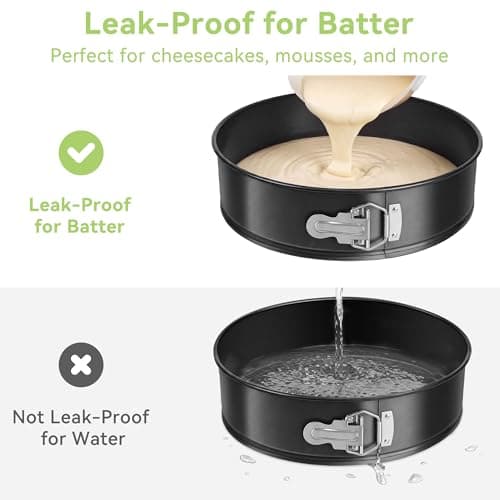 USLAI Springform Pan, 6 Inch Nonstick Cheesecake Pan with Removable Bottom, Easy to Clean, Ideal for Baking Cakes, Pies and Quiches - Thumbnail 4