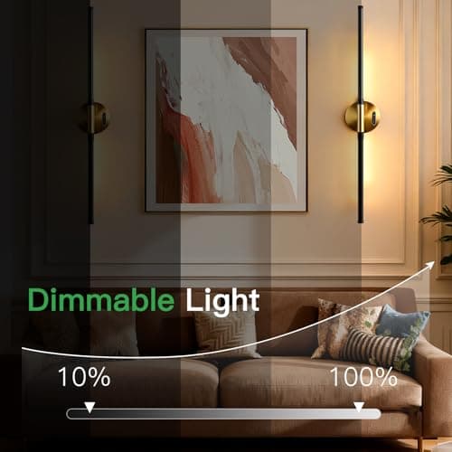 Omnikerlight Battery Operated Wall Sconces with Remote, Dimmable Wall Sconces Set of 2, 3000K/4500K/6000K, 360° Rotate, Rechargeable Wall Lights for Living Room Bedroom Hallway - Thumbnail 6