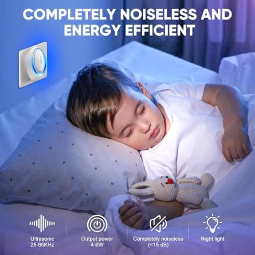 2026 Upgraded Ultrasonic Pest Repeller Indoor, Pest Control Insect Plug in, Mouse Repellent Indoor, Electric Rodent Repellent Plug-in for Roach, Bugs, Ant, Mosquito, Mice, Spider, Rat,6 Pack - Thumbnail 3