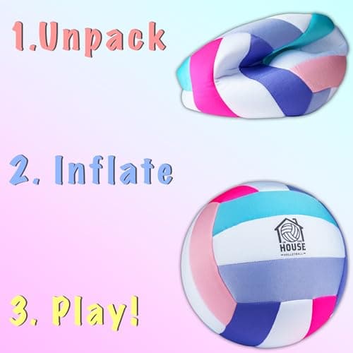 In The House Soft Indoor Volleyball for Girls (Ages 3+) – Realistic Feel and Bounce Home Training Ball for Indoor Play - Bring VBall Practice Home - Great Gift for any Volleyball Player - Thumbnail 4