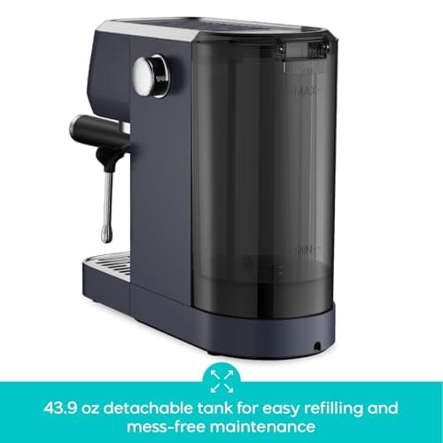 CASABREWS 3700 Essential Espresso Machine 20 Bar, Stainless Steel Coffee Maker with Steam Frother, Cappuccino & Latte Machine, 43.9oz Water Tank, Sapphire Blue - Thumbnail 6