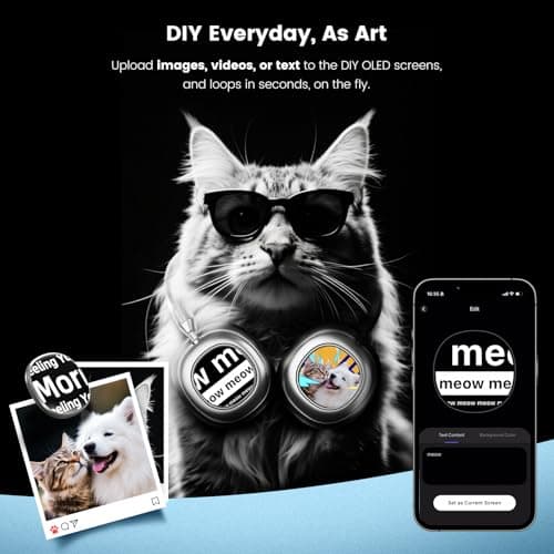 MorningBlues VWS X1 Wireless Over Ear Bluetooth Headphones, Noise Cancelling Headphones with 40mm Jamo Drivers, Dual OLED Touchscreen, APP Control, 60H Playtime, Silver - Thumbnail 2