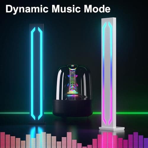 MIHEAL Smart LED Light Bars, Metal Aluminium Housing with App Control and Music Sync Rhythm Mode, Mood Lighting for Desktop Gaming, PC, TV, Room Decoration - Thumbnail 5