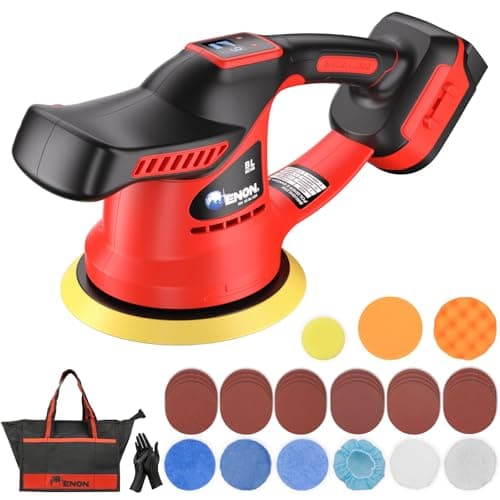 20V Cordless Car Buffer Polisher Kit（Only Tool）Dual Action Random Orbital Polishing with 6-Speed 2300-6000RPM for Auto Detailing, Waxing & Paint Correction - Image 1