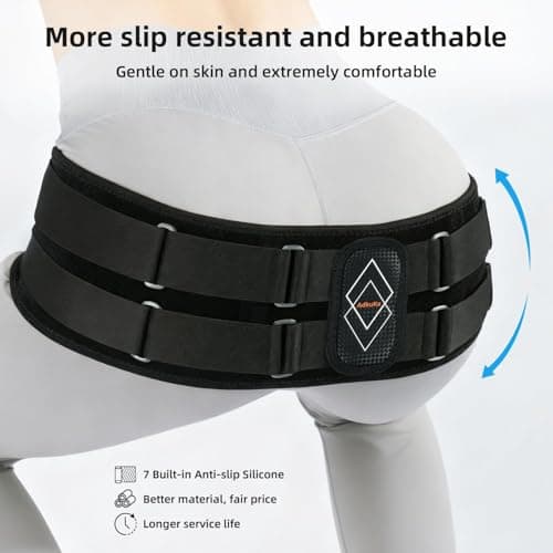 YCSHUNDONG Sacroiliac SI Joint Hip Belt for Women and Men - 8x Maximum Compression and Anti-slip - Sciatica Belt and Lower Back Support Brace - Hip Braces for SI Joints Pain, Pelvic Support - Thumbnail 6