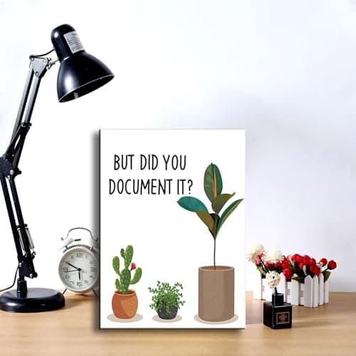 Ploceiny Funny wall decor But Did You Document It home decor Sign Decorative Home Office wall art Rustic Farmhouse Square Desk Decor for Shelf poster office desk accessories desk organizer A-379 - Thumbnail 5