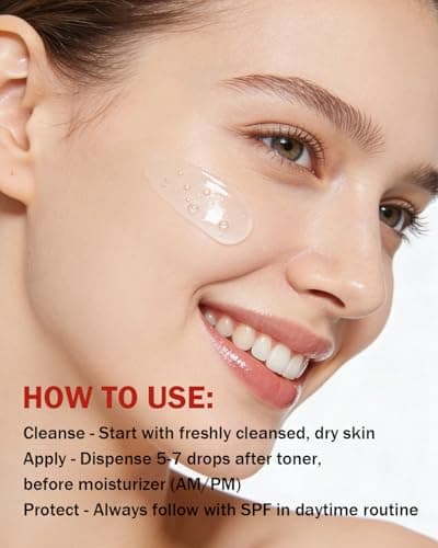 Super Vitamin C Serum for Face | Natural Anti-Aging Formula with Vitamin C, Hyaluronic Acid, Vitamin E & Caffeine - Firming Serum for Hydration, Wrinkle Reduction & Dark Spot Brightening - 1 Fl Oz - Thumbnail 6