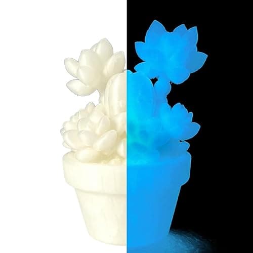 Glow Blue in the Dark 1.75mm PLA Filament, Luminous Blue Bright 3D Printer Filament, 1kg (2.2lbs) Spool 3D Printing PLA Filament Rod Fit Most FDM Printer - Thumbnail 2