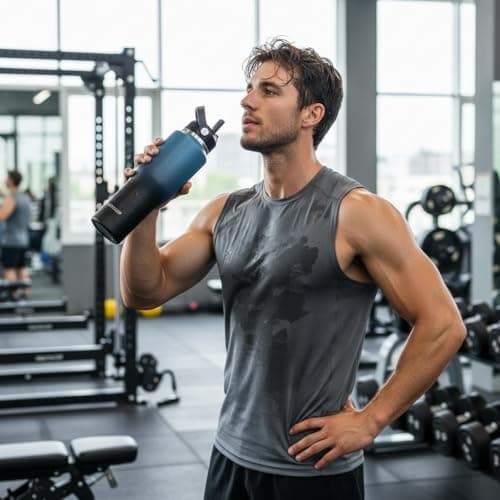ABOTOCUP 32oz Insulated Water Bottle Keep Cold 24h&Hot 12h, Double Wall Vacuum Insulated Water Bottles with Straw/Spout Lid, Stainless Steel Water Bottles that Fit in Any Car Cup Holder, Leak-proof - Thumbnail 6