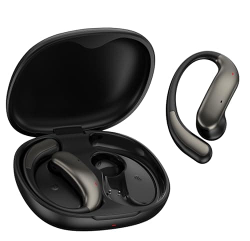 TANALAZ i70 Open-Ear Headphones, Bluetooth 6.0 Wireless Earbuds with Secure Ear Hooks, IPX5 Sweatproof for Gym & Running, Crystal-Clear Calls, Lightweight Comfort for Workouts & Fitness (Black) - Image 1