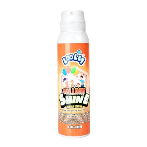 LOOLEY Child-Lock Balloon Shine Spray, 6 fl.oz Long-Lasting High Gloss Spray for Latex Balloons, No-Wipe, Waterproof and Fragrance-Free Formula, Perfect for Outdoor Balloon Party and Event Decor - Image 1